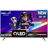 CHIQ U50QST 50 Zoll (127 cm) 4K UHD QLED Smart Google TV mit HDR10, ALLM & VRR, MEMC, Sprachsteuerung, Ultra-dünnem Metal-Design, Dolby Audio, 2.4G/5G WLAN (Neues Modell)