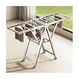 HBOOMOEM Standtrockner ，FlüGelwäSchetrockner Platzsparend，Heavy Duty Edelstahl TrockenstäNder Klappbar ，Geeignet Zum Trocknen Von BettwäSche, HandtüChern Und Kleidung.(Regular Size 140CM)