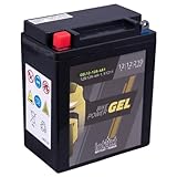intAct - GEL MOTORRADBATTERIE Bike-Power GEL12-12A-4A1. Ersetzt 12N12A-4A-1. Motorradbatterie 12Ah 210A. Maße: 135x81x161mm. Mit bis zu 30% mehr Startleistung.