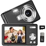 Digitalkamera 1080P Fotokamera Fotoapparat mit 32GB Karte 44MP Tragbare Digitalkameras mit Anti-Shake,Kinder Digitalkamera 2.4' LCD Bildschirm Vlogging Kamera für Anfänger Student Kinder 6-16