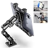 OHLPRO Tablet-Halterung für LKW, Robuste iPad-Halterung für Bohrbasis, 360° Verstellbarer 2-Arm Auto-Halter für 7' - 11,5' iPad Pro, Mini, Samsung Tab, Nexus, Ideal für iPad-Wandhalterung