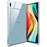 moex Aero Case für Samsung Galaxy Tab S6 Hülle aus Silikon durchsichtig, Schutzhülle Ultra dünn stoßfest mit Eckenschutz, Tablet Silikonhülle transparent minimalistisch, Klar