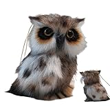 Genérico Plüschtier-Eule, luxuriöse Plüschtiere, mit realistischer Schlaufe, lebendiges Dolldecor für die Tür der Tür
