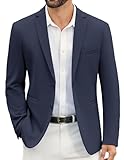 COOFANDY Sakko Herren Freizait Leichte Blazer Elegant Sportliche Hochzeit Business Anzug Jacke Navy Blau 3XL