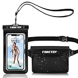 FORETOY wasserdichte Tasche, wasserdichte Handyhülle Unterwasser, wasserdichter Beutel wasserfeste Bauchtasche Schutzhülle mit IPX8 Handytasche für Wassersport, Schwimmen, Bootfahren, Strand usw