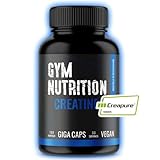 CREAPURE (KREATIN) KAPSELN Caps - 100 Creapure creatin Caps hochdosiert I 100% Pures CREAPURE - Monatsvorrat Vegan Abgefüllt in Deutschland