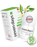 seven days Antitranspirant starkes Schwitzen, 50ml [Extrem zuverlässig] Frauen & Männer, Deo gegen starkes Schwitzen, Deo Schweißgeruch, Antiperspirant Roll On, Anti Schweiß Deo