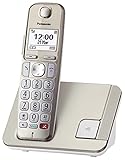 Panasonic KX-TGE250GN Schnurlostelefon (Bis zu 1.000 Telefonnummern sperren, übersichtliche Schriftgröße mit starkem Kontrast , extra lauter Hörer, Voll-Duplex Freisprechen)