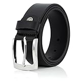 LINDENMANN Gürtel Herren Vollledergürtel aus Büffelleder, 40 mm breit, kürzbar, Gürtel, Ledergürtel, Jeans-Gürtel, XL, schwarz, Größe/Size:100