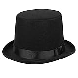 Boland - Hut Byron, Zylinder, Filz, elegant, 20er Jahre, Gatsby, Karneval, Halloween, Fasching, Mottoparty, Verkleidung, Theater, Schwarz