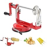 GDWD Kartoffelschneider, Spiralschneider Kartoffel, Handbuch Kartoffelspirale Twister Schneidemaschine für Obst, Gemüse, Kartoffeln, Tornado-Chips, Gurken oder Karotten, UD0296
