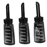 MAGICLULU 3 Stück Nachfüllbare Haargel Applikatorflaschen mit Breitem Kamm Leichte Leere Styling Gel Flaschen für Gleichmäßiges Auftragen Praktische Kunststoffflaschen für Herren