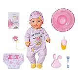 Zapf Creation 831960 BABY born Soft Touch Little Girl 36 cm - Puppe mit 7 lebensechten Funktionen und Zubehör, weiche Oberfläche