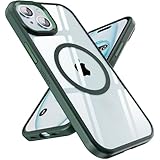SUCGLES® Schutzhülle für iPhone 14 Plus, stärkster Magnet für MagSafe, 3,6 m, militärischer Schutz, stoßfest, schlank, dünn, Mag Safe Bumper, Handyhülle, 17 cm (6,7 Zoll), für Apple 14 Plus, Alpingrün
