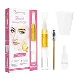 Beauty7 Wachs Stift mit Streifen für Haarentfernung Wachs Entfernung von Augenbrauen Gesicht Gesichtshaarentfernung Set mit Wachsstift, Streifen, Reinigungsöl nach dem Waxing