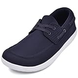 JACKSHIBO Barfußschuhe Herren Leicht Atmungsaktiv Barfussschuhe Minimalistische Barfuss Schuhe Mit Breite Zehenbox Und Zero-Drop Sohlen Dunkelblau 43 EU