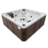 CANADIAN SPA CO. Thunder Bay AI Hot Tub Outdoor Winterfest, 6 Personen Hot Tub mit LED Beleuchtung, Lautsprecher, Aromatherapie und Isolierabdeckung
