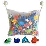 GIMOCOOL Bad Spielzeug Netz, Badespielzeug Organizer Tasche mit 2 Saugnäpfe, Badespielzeug Aufbewahrung Netz, Spielzeugnetz Badewanne zum Aufhängen, Badespielzeug Netz, Badespielzeug Lagerung