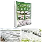 2x5m Gartenbau Frostschutz Abdeckung, 35gsm Vliesstoff Pflanzen Decke, Schwimmende Reihenabdeckung, Schwere Winter Abdeckvlies, Kälteschutz Frühbeetvlies, Frostschutzgewebe für Gemüse Vögel Insekten