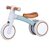 YQ&TL Schiebe-Laufrad für Kinder,1-3 Jahre Alt,Baby Kleinkind Spielzeug Fahrrad,TPU-Stoßdämpfer,Keine Inflation,Verschleißfest und Stoßdämpfend A/Brown