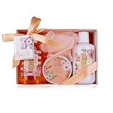 Accentra – Duschset Frauen Geschenkset HONEY JASMINE in schöner Geschenkbox – 4-teiliges Pflegeset mit Duschgel, Bodylotion, Körperbutter und Netzschwamm – Geschenk Set zum Geburtstag & Weihnachten