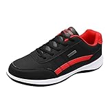 Sneaker Socken Herren 38 Herren Keilabsatz weiche Sohle Turnschuhe weiche Sohle runde Zehe atmungsaktive Laufschuhe Mode Herren Laufschuhe Weiße Schuhe Herren (Black, 41)