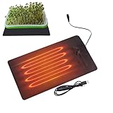 Dgayaeic Sämling-Heizmatte, wasserdichtes PVC-Leder-Pad, USB-Heizkissen, drei einstellbare Temperatureinstellungen, wasserdicht, 33 x 18 cm, 15 x 22 cm, für Zimmerpflanzen, Reptilien