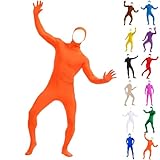 Generisch Greenscreen Anzug, Einteiler Ganzkörper Bodysuit Unisex für Erwachsene, Halloween Kostüm Slenderman Lorax, Karneval Cosplay Zweite Haut, Skin Overall, mit offenem Gesicht