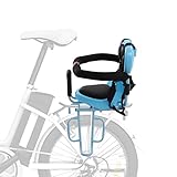 Dekltus Fahrradkindersitz Fahrrad Hinten Träger Fahrrad Rücksitz Kissen Tragen Kinder, Kinderfahrradsitz Hinten für 6 Monate -6 Jahre alt, Blau