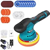 Akku Poliermaschine, Auto Poliermaschine Set 22 pcs, Exzenter Poliermaschine 12mm für Auto, 8 Variable Geschwindigkeit, Akku Exzenter Polierer zum Polieren und Wachsen von Auto-Fußbodenmöbeln