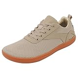 Barfußschuhe Damen Laufschuhe, Minimalistische Barfuss Schuhe mit Breiter Zehenbox & Zero Drop, Leichtgewicht Atmungsaktive Sneaker für Fitness, Wandern, Joggen & Alltag