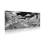 Erweitertes Gaming-Mauspad, großes Mauspad, 3 mm, Unterseite aus Naturgummi, mit genähten Kanten, rutschfeste Schreibtischunterlage für Büro, Zuhause, tolles Geschenk, 80 x 30 cm (Grand Junction 1)