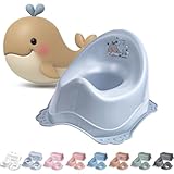 DOCARI Baby Töpfchen für Kinder ab 1 Jahr bis 3 Jahre Wal blau - Ergonomische Kindertoilette: kinderfreundlich, leicht & tragbar - Kinder Töpfchen Toilettentrainer - Abhaltetöpfchen Baby