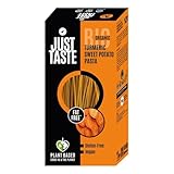 JUST TASTE - Bio Süßkartoffel Glas Spaghetti/Capellini - High Carb - 84g Kohlenhydrate - wenig Zucker - Süßkartoffel Nudeln ideal für Sportler, 250g (10er Pack; Alternativ als 2,5kg Big Pack)