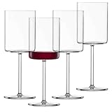 SCHOTT ZWIESEL Rotweinglas Modo (4er-Set), geradlinige Weingläser für Rotwein, spülmaschinenfeste Tritan-Kristallgläser, Made in Germany (Art.-Nr. 119899)