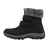 Damen Snowboots Schlupfstiefel Schlupfboots Schneestiefel Thermostiefel Outdoor Gefüttert Schnürboots Winter Schneeschuhe Wanderschuhe Wasserdicht Stiefel Wasserfest Kurzschaft Winterstiefel