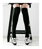 MEVZHH Mode Baumwolle Über Das Knie Socken,Frauen Oberschenkel Hohe Besonders Weibliche Strümpfe Knie Hohe Socken,Lange Frauen Strümpfe Frau/Schwarz/Eine Größe