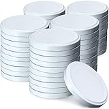 KADAX Schraubdeckel fi82 mm, Twist-Off-Deckel Set aus Metall, Ersatzdeckel für Einmachgläser, Deckel mit 6 Einrastzähnen für Sturzgläser und Einmachgläser (Weiß, 50 Stück)