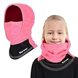 AYPOW Kinder Sturmhaube Winter, Multifunktional Winddicht Fleece Warm Skimaske Radfahren Gesichtsmaske unter dem Helm, Sturmmaske Mütze mit Halswärmer für Jungen Mädchen 6–13, Winter Outdoor Sport