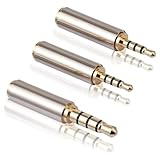 WERIGONI 3-teiliges Audio-Adapterset-Zwei 2,5-mm-auf-3,5-mm-Adapter + ein 3,5-mm-auf-2,5-mm-Adapter, geeignet für Kopfhörer, Mobiltelefone, Headsets und Mikrofone