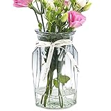 OFFIDIX Glasvase, Moderne geometrische Mittelstücke dekorative Vase Gradient Multicolor Blumenvase für Büro, Wohnküche, Hochzeitsdekoration (Grau Transparent)