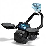 MAXALANCE Ab Roller Trainingsrad mit Timer, Bauchtrainer mit Ellenbogenstütze, Automatischer Rückprall, Bauchmuskeltrainingsgerät für Core Abs für Home Gym Fitness