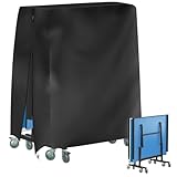 Leikurvo Tischtennisplatte Abdeckung, Wasserdicht Tischtennis Schutzhülle 185x165x70cm Oxford Abdeckung für Tischtennisplatte, Tischabdeckung UV-beständig Winddicht Reißfest für Indoor/Outdoor