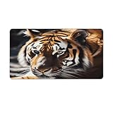 KLSVTMEA Schreibtischunterlage für den Schreibtisch, Wildtier-Tigerdruck, Gummi-Tischmatte, niedliches Mauspad ist geeignet für Zuhause, Gaming und Büro-Desktops