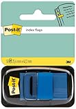 Post-it Index Haftstreifen, 50 Haftstreifen (Blau) 25.4 mm x 43.2 mm - Markierungsstreifen für Dokumente und Notizen