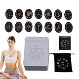 Runen aus Holz, Runensteine aus Holz | Hexen Runen Kit mit Leitfaden Buch Set für Anfänger, Heidnisch/Altar/Wahrsagen/Meditation/Spirituell