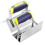 2 Stück Eckenkelle Set Edelstahl Inneneckenkelle und Außeneckenkelle mit Softgriff Innen und Außen Eckspachtel Trockenbau zum Maurerarbeiten, Nivellierung, Reparaturen