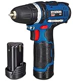 HYUNDAI Akkuschrauber CD1201LI SET2A, Akkubohrschrauber 12V, Akkubohrer, Bohrmaschine im Koffer mit 2 x 2.0Ah Akku, Schnellladegerät, inkl. 13-teiligem Zubehör