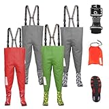 3Kamido Kinderwathose, Jugendliche Kinder Brust Wathose – Modell Spider, verstellbare Taille, strapazierfähige Hosenträger, Schnalle Nexus, Kinder Angeln Stiefel 31/32 EU