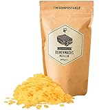 beegut Bienenwachs Pastillen - 100% natürliches Bienenwachs - perfekt für Kosmetik, Bienenwachstücher oder als Kerzenwachs - 200g nachhaltig verpackt